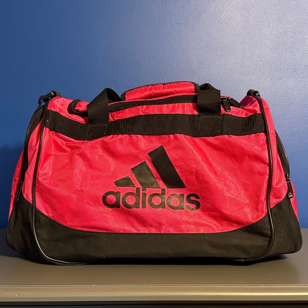 Adidas Pink and Black Duffel Bag